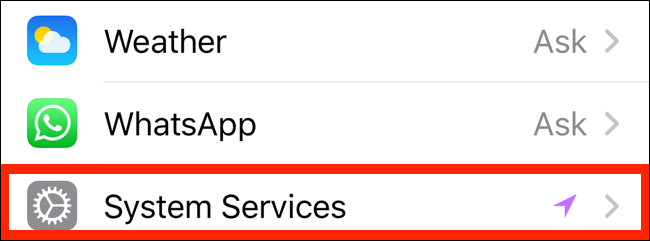 Tap-on-System-Services-from-Privacy-section