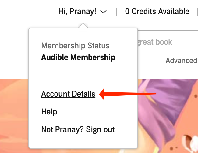 audible-website-account-details
