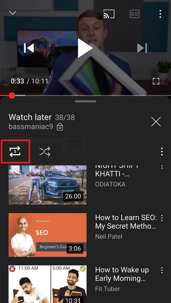 如何在 iOS 版 YouTube 应用上循环播放视频？