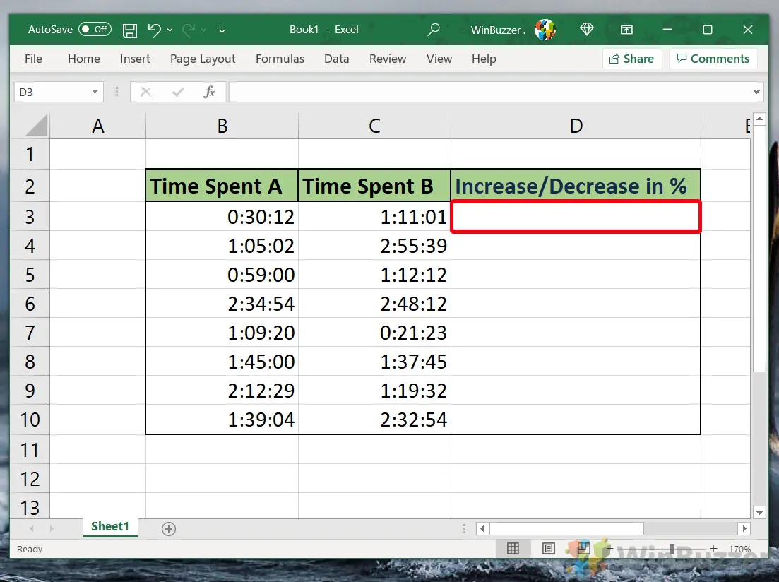 Excel:如何计算两个数字之间的百分比变化 Excel:如何计算两个数字之间的百分比变化