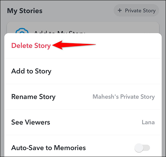 如何在 Snapchat 上制作私人故事