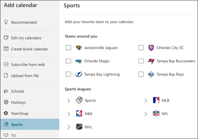 PSA：您可以在 Outlook 日历中查看体育和电视节目表