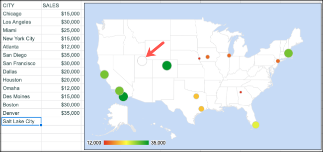 AddChartDataCity-GoogleSheetsMapChart