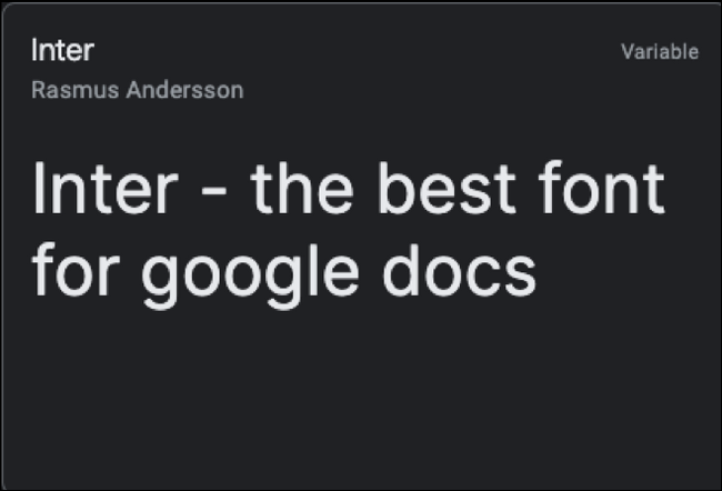 Google Docs 文档的最佳字体