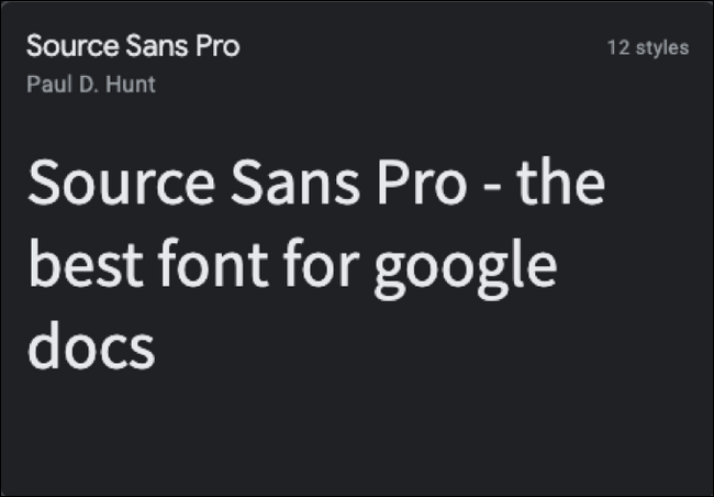 Google Docs 文档的最佳字体