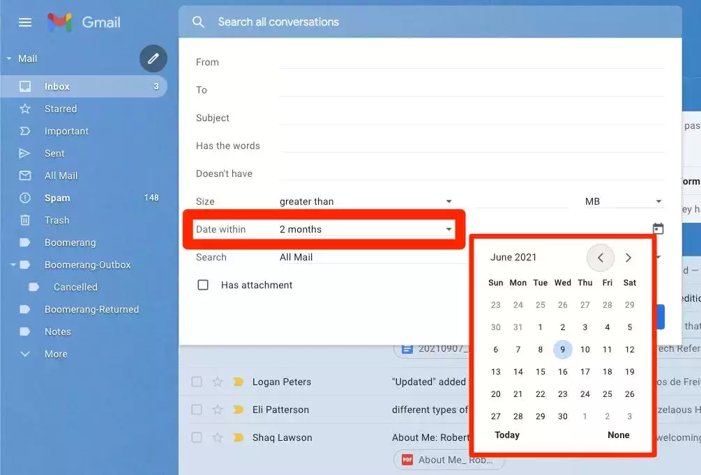 如何在 Gmail 中按日期搜索以查找较旧的邮件 如何在 Gmail 中按日期搜索以查找较旧的邮件