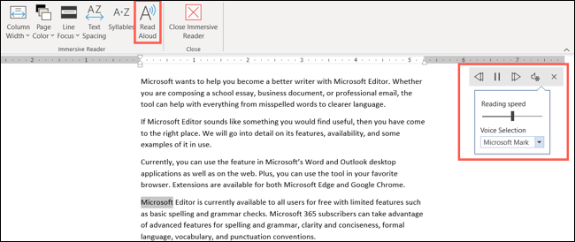如何在 Microsoft Word、Outlook 和 OneNote 中使用沉浸式阅读器