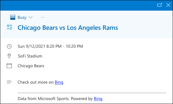 SportsEvent-OutlookCalendarWeb
