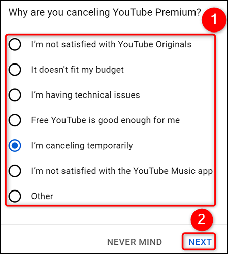 如何取消您的 YouTube Premium 订阅
