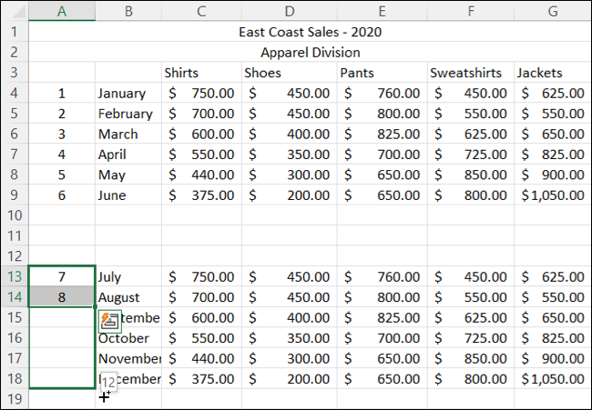 如何在 Microsoft Excel 中为行编号 如何在 Microsoft Excel 中为行编号