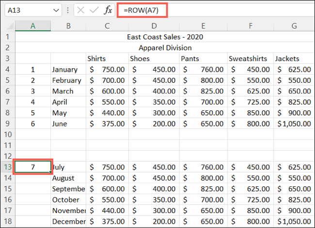 如何在 Microsoft Excel 中为行编号 如何在 Microsoft Excel 中为行编号