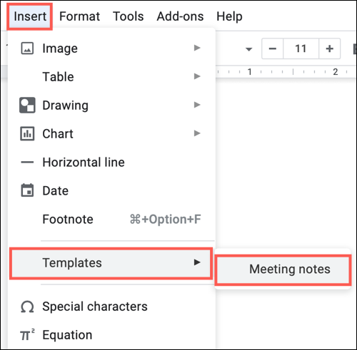 InsertTemplate-GoogleDocsMeetingNotes