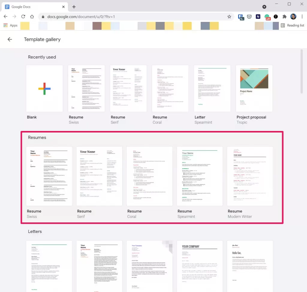 如何使用 Google Docs 简历模板为求职申请创建和编辑专业文档