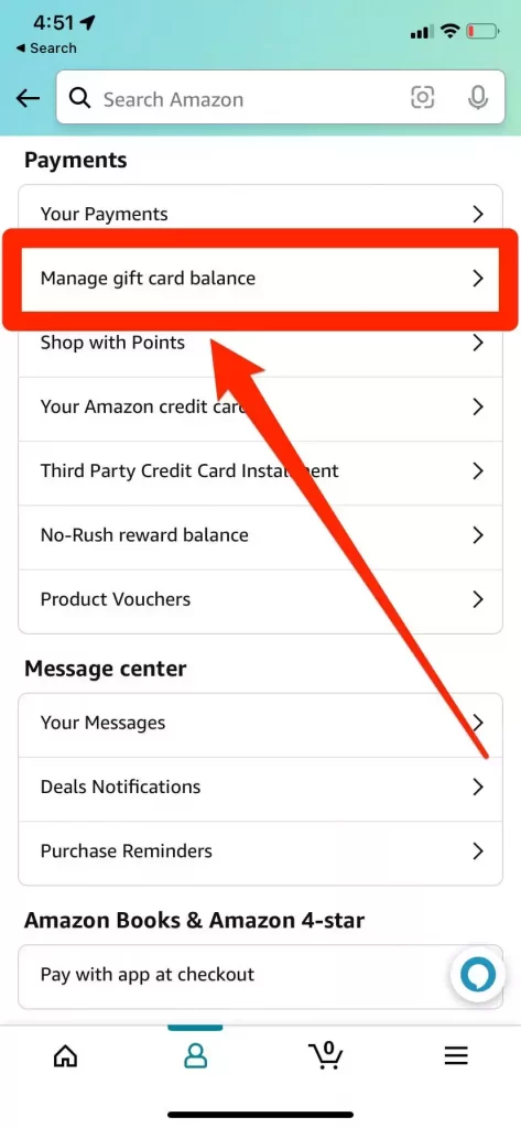 如何使用应用程序或网站兑换亚马逊礼品卡