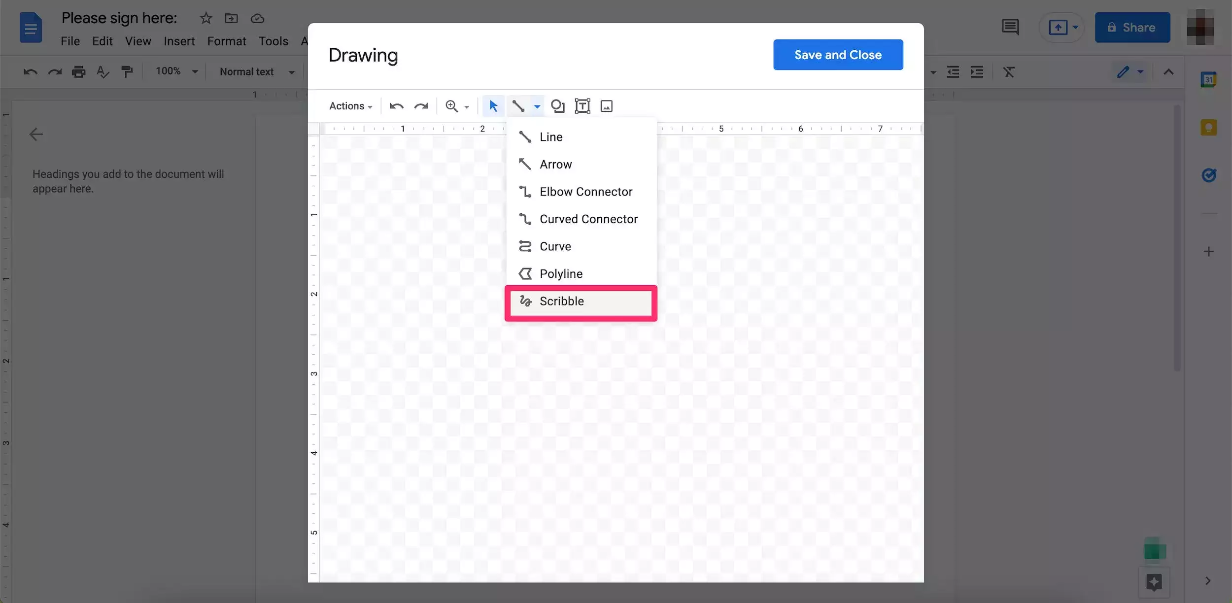 如何使用绘图工具或第三方插件在 Google 文档中插入您的数字签名 如何使用绘图工具或第三方插件在 Google 文档中插入您的数字签名