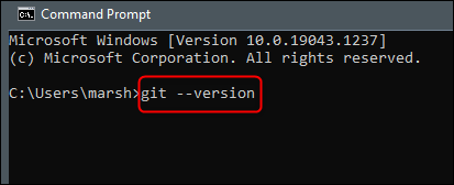 Run-the-command-to-check-your-version-of-Git.