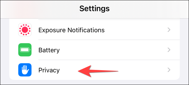Select-Privacy-from-the-settings-app-on-iPhone