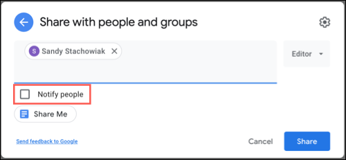 ShareNoNotify-GoogleDocsSheetsSlides