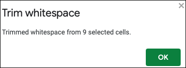 如何删除 Google 表格数据中的多余空格 如何删除 Google 表格数据中的多余空格