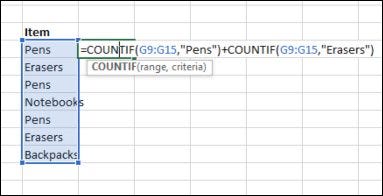 如何在 Microsoft Excel 中使用 COUNTIF 公式