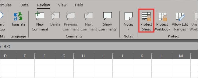 protectsheet