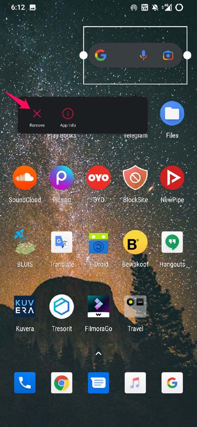 remove-Android-widget-
