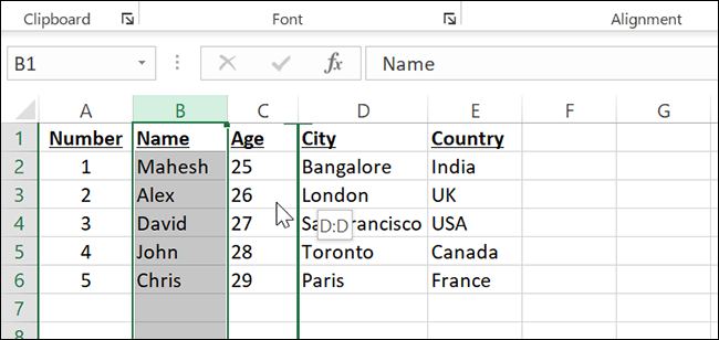 如何在 Microsoft Excel 中移动列和行 如何在 Microsoft Excel 中移动列和行
