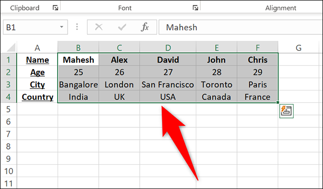 如何在 Microsoft Excel 中按字母顺序排列数据