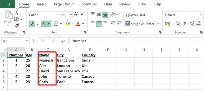 如何在 Microsoft Excel 中移动列和行 如何在 Microsoft Excel 中移动列和行