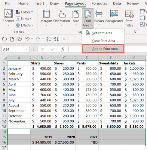 如何在 Microsoft Excel 中设置打印区域