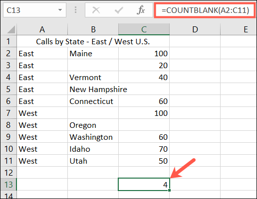 CountBlankResult-ExcelCountCells