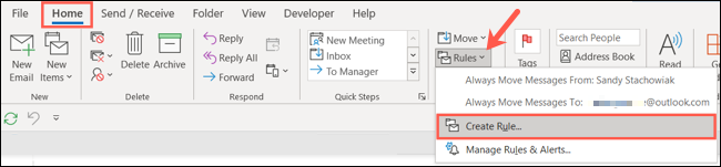 如何在 Microsoft Outlook 中自动转发电子邮件