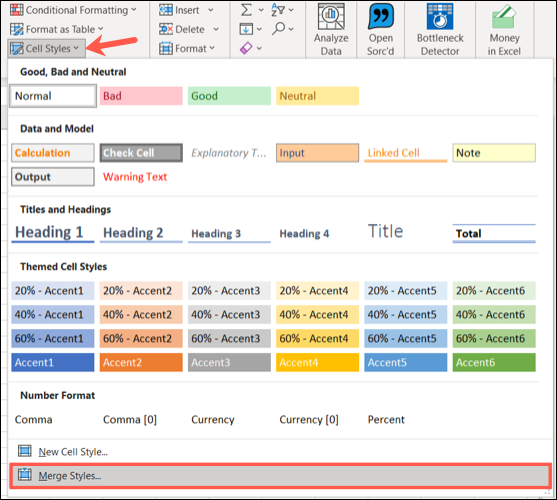 如何在 Microsoft Excel 工作簿之间共享单元格样式 如何在 Microsoft Excel 工作簿之间共享单元格样式