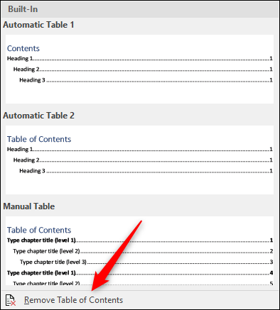 Remove-table-of-contents