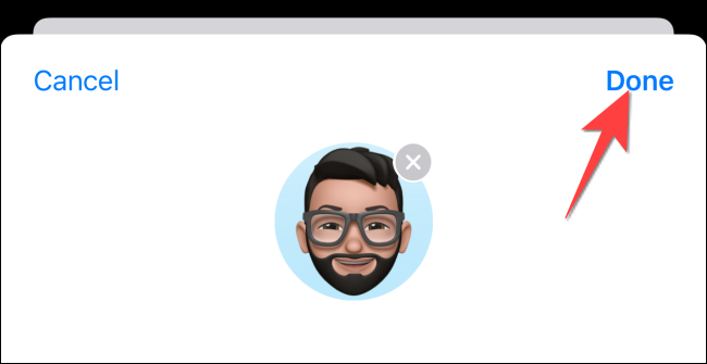 Select-Done-After-selecting-a-memoji-on-iphone