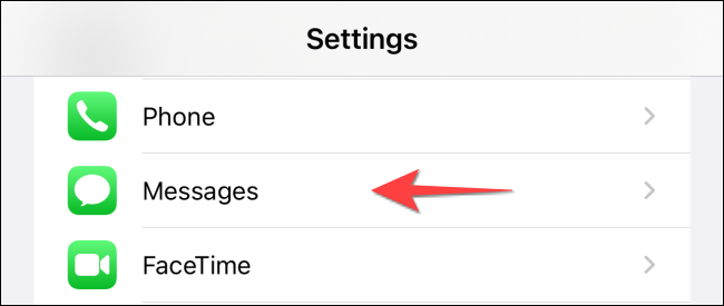 Select-Messages-from-Settings-on-iphone