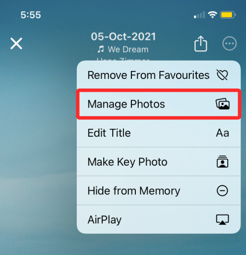 如何在 iOS 15 照片的内存中添加或删除图片