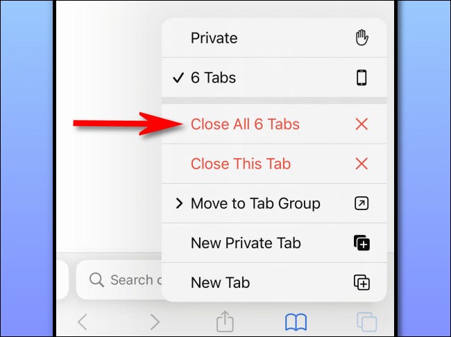 如何在 iPhone 上的 Safari 中关闭网站选项卡