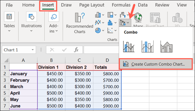 如何在 Microsoft Excel 中叠加图表