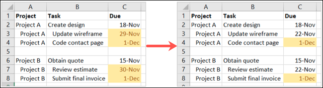 EditDates-ExcelConditionalFormattingDates