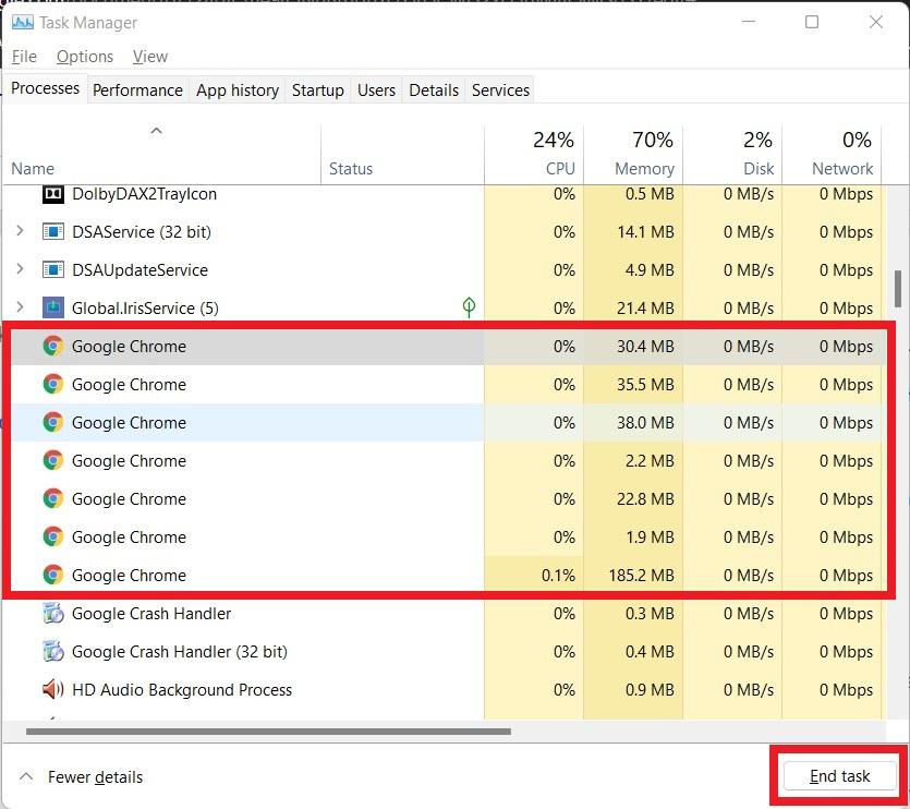 End-Task-Google-Chrome