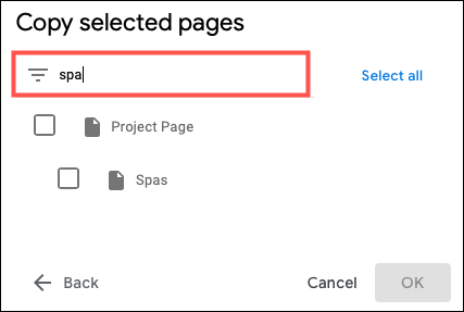 FilterPages-GoogleSitesCopyPages