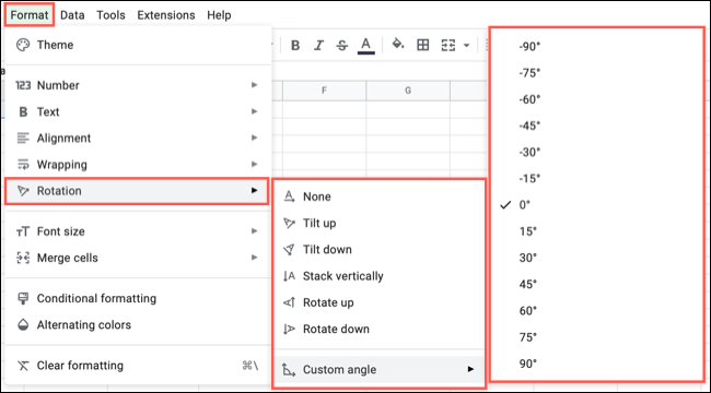 FormatRotation-GoogleSheetsRotateText