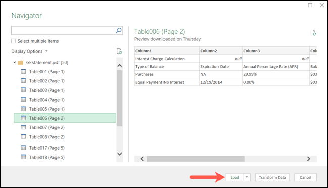 LoadTable-ExcelImportPDF