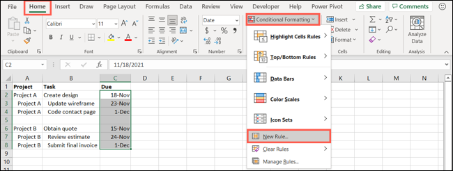 NewRule-ExcelConditionalFormattingDates