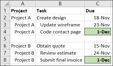 NewRuleApplied-ExcelConditionalFormattingDates
