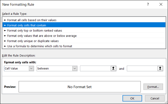 NewRuleCellsContain-ExcelConditionalFormattingDates