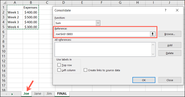 如何在 Microsoft Excel 中合并来自电子表格的数据 如何在 Microsoft Excel 中合并来自电子表格的数据