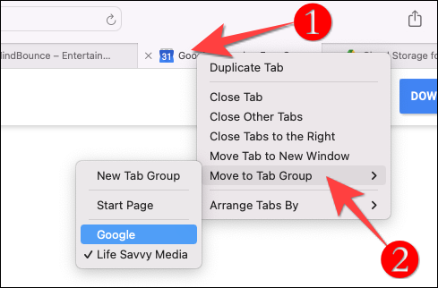 如何在 Mac 上的 Safari 中使用标签组