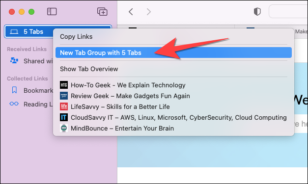 Right-click-on-the-tabs-and-select-new-tab-group-with-the-tabs-in-Safari